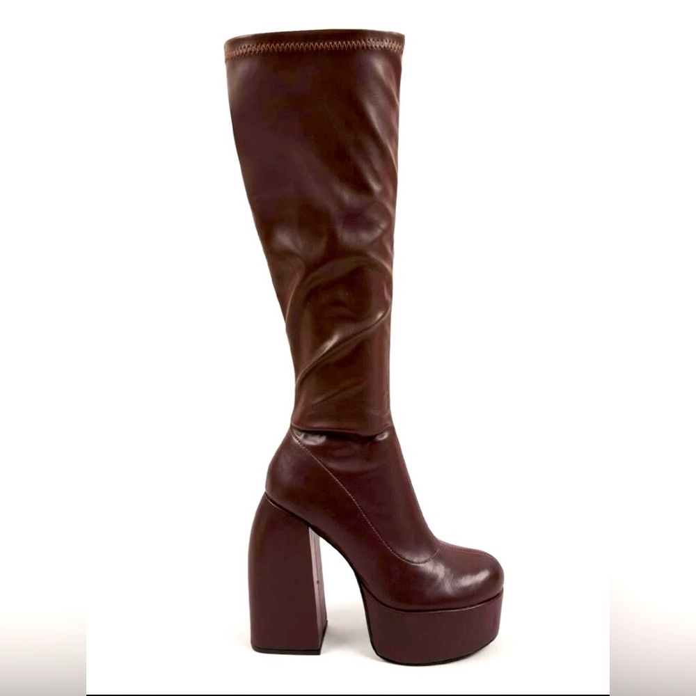 WIDE HEEL PLATFORM BOOTS